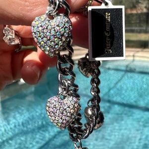 NWT JUICY COUTURE Puffed Heart Charm Bracelet - Rare
